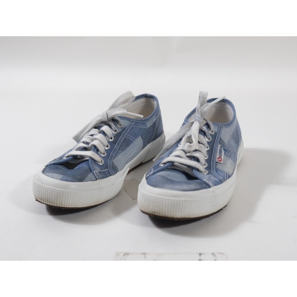 Superga Sneakers Womens 8 Blue 2750 Cotu Plaid Low Top Canvas Casual Shoes